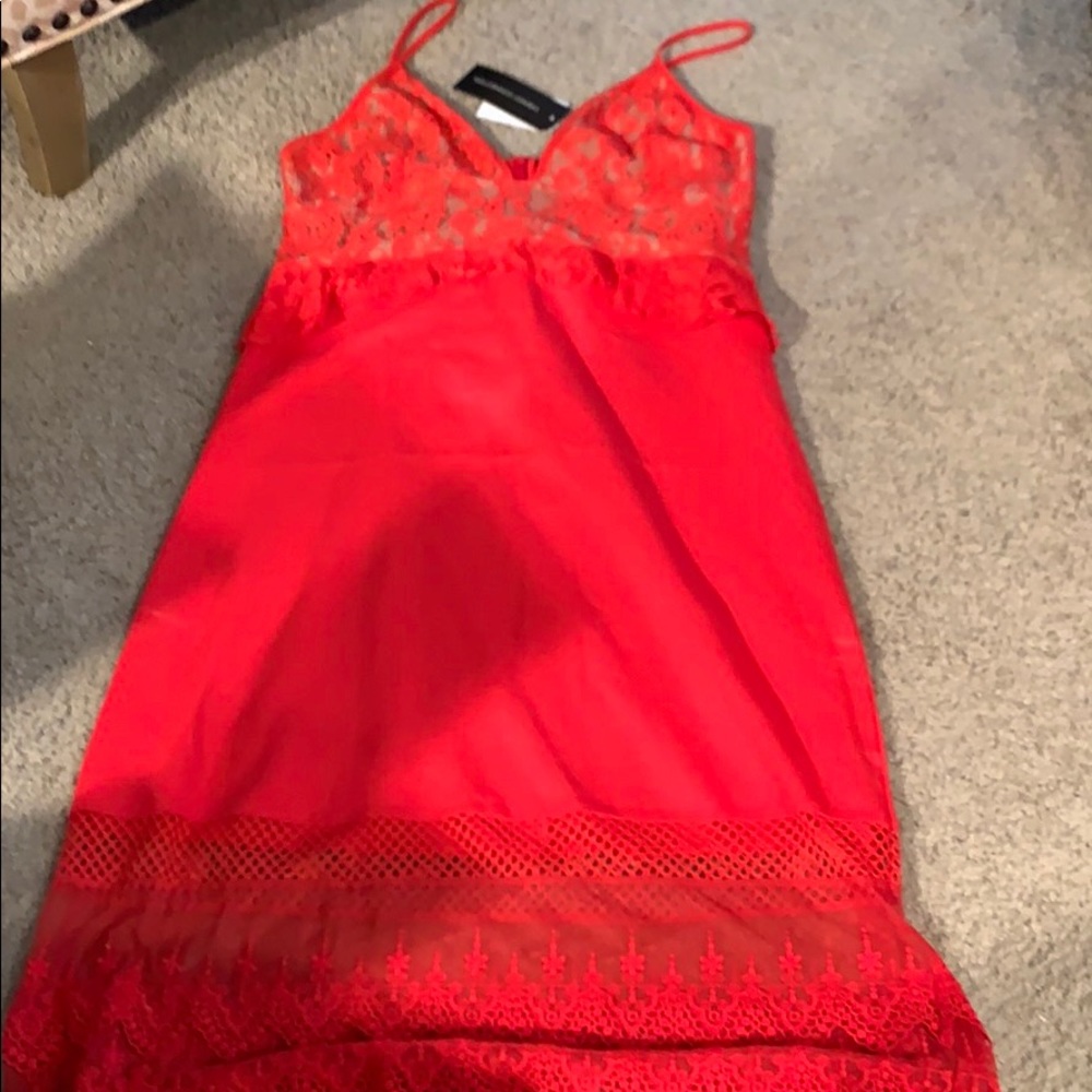 French connection Red lace dress- very sexy- NWT - Picture 2 of 4